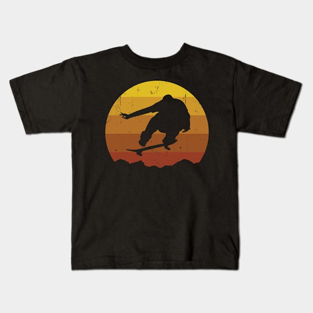 Skateboard Kids T-Shirt by Polahcrea